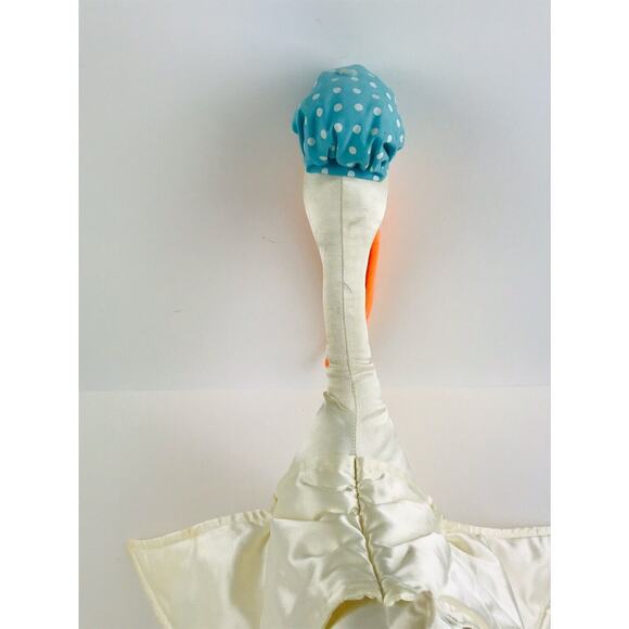 Vintage Russ Berrie Mother Goose Plush Duck Stuffed Animal Home Decor 14" Bonnet - Picture 3 of 10